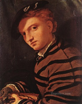 lorenzo loto Painting - Hombre joven con libro 1525 Renacimiento Lorenzo Lotto